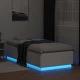 Bed Frame with LED without Mattress White 90x200 cm 3209632