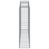 Arched Gabion Baskets 8 pcs 300x50x180/200 cm Galvanised Iron 3146779