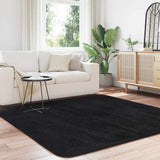 Shaggy Rug High Pile NAVARRA Black 200x200 cm Polyester 4102878