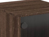 Bedside Cabinets with Glass Doors 2 pcs Brown Oak 35x37x50 cm 836531