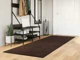 Medium Pile Soft and Washable Rug HUARTE Brown 250 x 80 cm 42022465