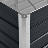 Garden Raised Bed Anthracite 240x80x77 cm Galvanised Steel 45726