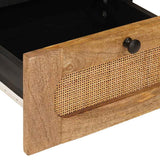 Bedside Cabinet Natural 40 x 33 x 46 cm Solid Mango Wood 4018050