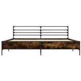 Bed Frame without Mattress Smoked Oak 200x200 cm 3280064