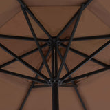 Garden Parasol with Portable Base Taupe 276324