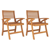 Garden Dining Set Natural Wood Solid Acacia wood Medium Durable 3156857
