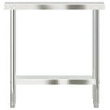 Kitchen Work Table 82.5x30x85 cm Stainless Steel 376451