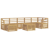 Outdoor Sofa Set 8 pcs White 59 x 59 x 37 cm Solid Acacia Wood 3392249