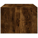 TV Cabinet with LED Lights Smoked Oak 75x35.5x25 cm 860233