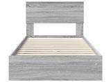 Storage Bed with Drawer Grey Sonoma 75 x 190 cm Engineered Wood 3410852