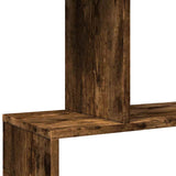 Room Divider Bookcase 5-Tier Smoked Oak 70x24x161 cm Engineered Wood 858097