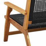 Garden Furniture 2 pcs Black 67 x 78 x 73 cm Solid Acacia Wood 367827