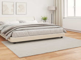 Anti-Slip Faux Rabbit Fur Rug OLITE Beige 140 x 200 cm 42021637
