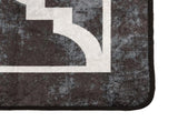 Rug Washable Black and White 190x300 cm 136607