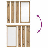 Wall-Mounted Coat Rack with Shelf Artisan oak 84 x 10 x 80 cm 874498