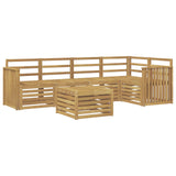 Outdoor Sofa Set 6 pcs White 59 x 59 x 37 cm Solid Acacia Wood 3391869