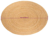 Area Rug Braided Jute 210 cm Round 343585