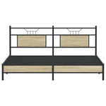Bed Frame without Mattress Sonoma Oak 183x203 cm Engineered Wood 4106948