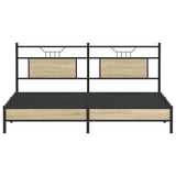 Bed Frame without Mattress Sonoma Oak 183x203 cm Engineered Wood 4106948