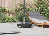 Parasol Base 30kg Black Granite and Stainless Steel Round 42006586