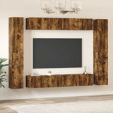 10 Piece TV Cabinet Set Smoked Oak Engineered Wood 3120248