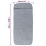 Beach Towels 6 pcs Grey 60x135 cm Fabric 400 GSM 3157053