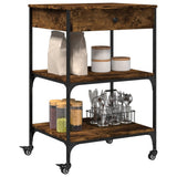Kitchen Trolley Smoked Oak 60x48x89.5 cm Engineered Wood 842373