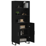Highboard Black 69.5x34x180 cm Engineered Wood 3189278