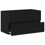 Bathroom Sink Cabinet with Drawer Black Oak 80 x 38.5 x 45 cm 862543