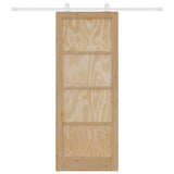 Sliding Door Set Manual ORKDAL Natural and white 83 x 211 cm 3333422