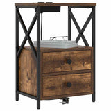 Bedside Cabinet Smoked Oak 40 x 31 x 60 cm Engineered Wood 859564