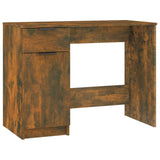 Desk Smoked Oak 100x50x75 cm Engineered Wood 817126