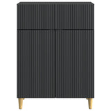 Sideboard with Drawer Black 66 x 34.5 x 90 cm Engineered Wood 894636