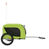 Pet Bike Trailer Green and Black Oxford Fabric and Iron 94011