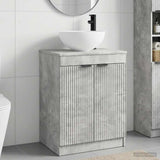 Bathroom Furniture Set Concrete Grey Engineered Wood 3404207