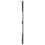 ZNTS Wall Headboard Black 204x3x110 cm Solid Wood Pine 824932