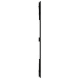 ZNTS Wall Headboard Black 204x3x110 cm Solid Wood Pine 824932