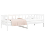 ZNTS Day Bed without Mattress White 90x190cm Solid Wood Pine 814645