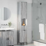 Bathroom Cabinet with Drawer Grey Sonoma 31.5 x 33 x 190 cm 883410