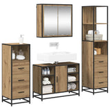 Bathroom Furniture Set 4 pcs Artisan Oak Engineered Wood 3402355