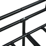 Daybed Frame without Mattress Black Metal 90x200cm 286135