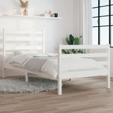 Bed Frame without Mattress Solid Wood Pine 100x200 cm White 3103704