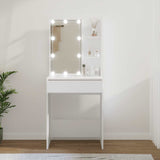 Dressing Table with LED White 60x40x140 cm 808828