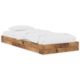 Floor Bed Frame Old Wood 80 x 200 cm Engineered Wood 8009078