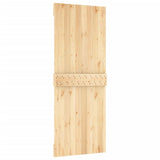 Sliding Door with Hardware Set 80x210 cm Solid Wood Pine 3202987