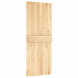 Sliding Door with Hardware Set 80x210 cm Solid Wood Pine 3202987