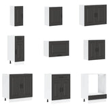 14 Piece Kitchen Cabinet Set Kalmar Black Engineered Wood 3314972