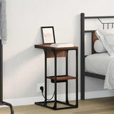 Bedside Cabinet Brown Oak 41.5 x 26 x 60.5 cm Engineered Wood 859594