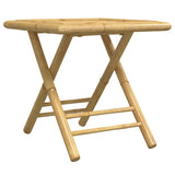 Bistro Set Natural Bamboo Foldable Square Rustic 3278522