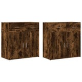 Sideboards 2 pcs Smoked Oak 79x38x80 cm Engineered Wood 3276620